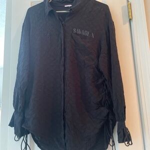Savage X Fenty Black Pajama Top